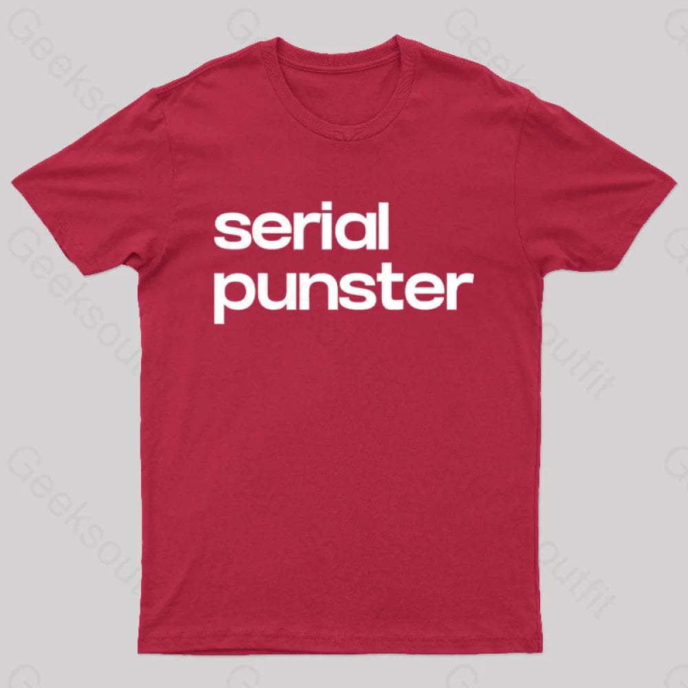 Serial Punster Nerd T-Shirt Red / S