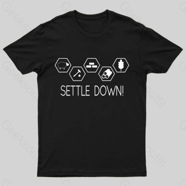 Settle Down Geek T-Shirt Black / S