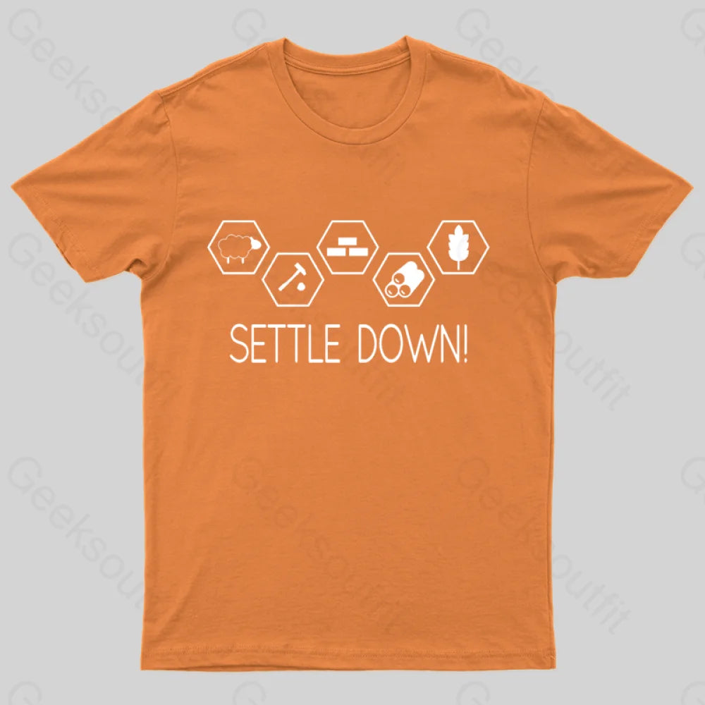 Settle Down Geek T-Shirt Orange / S
