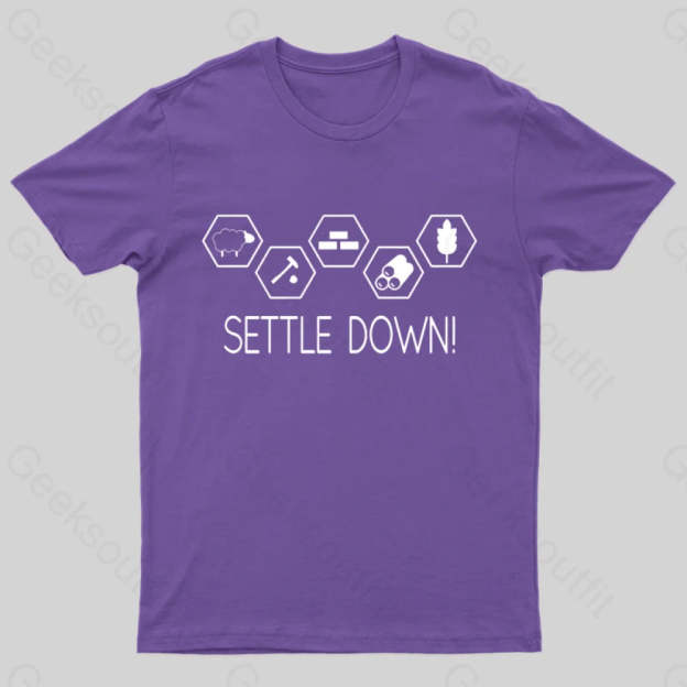 Settle Down Geek T-Shirt Purple / S