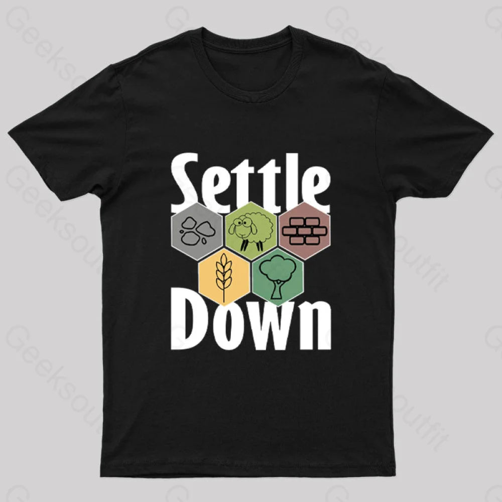 Settle Down Nerd T-Shirt Black / S