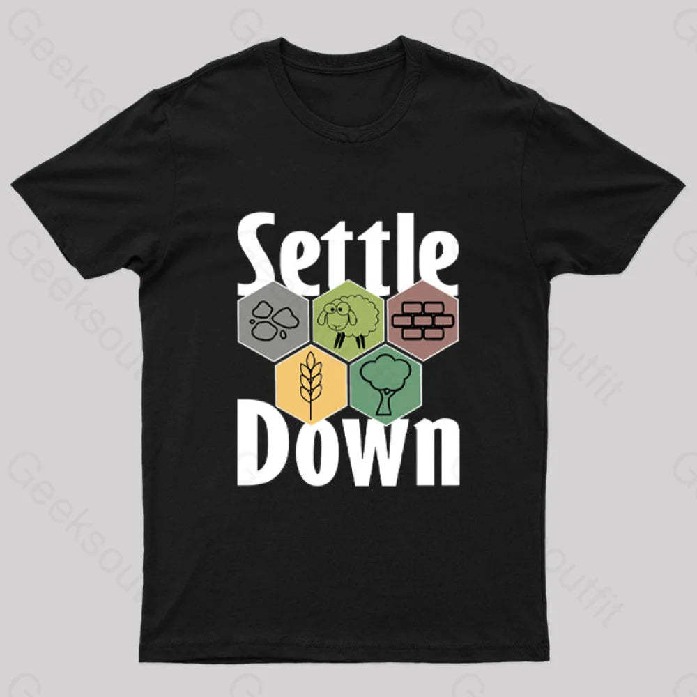 Settle Down Nerd T-Shirt Black / S