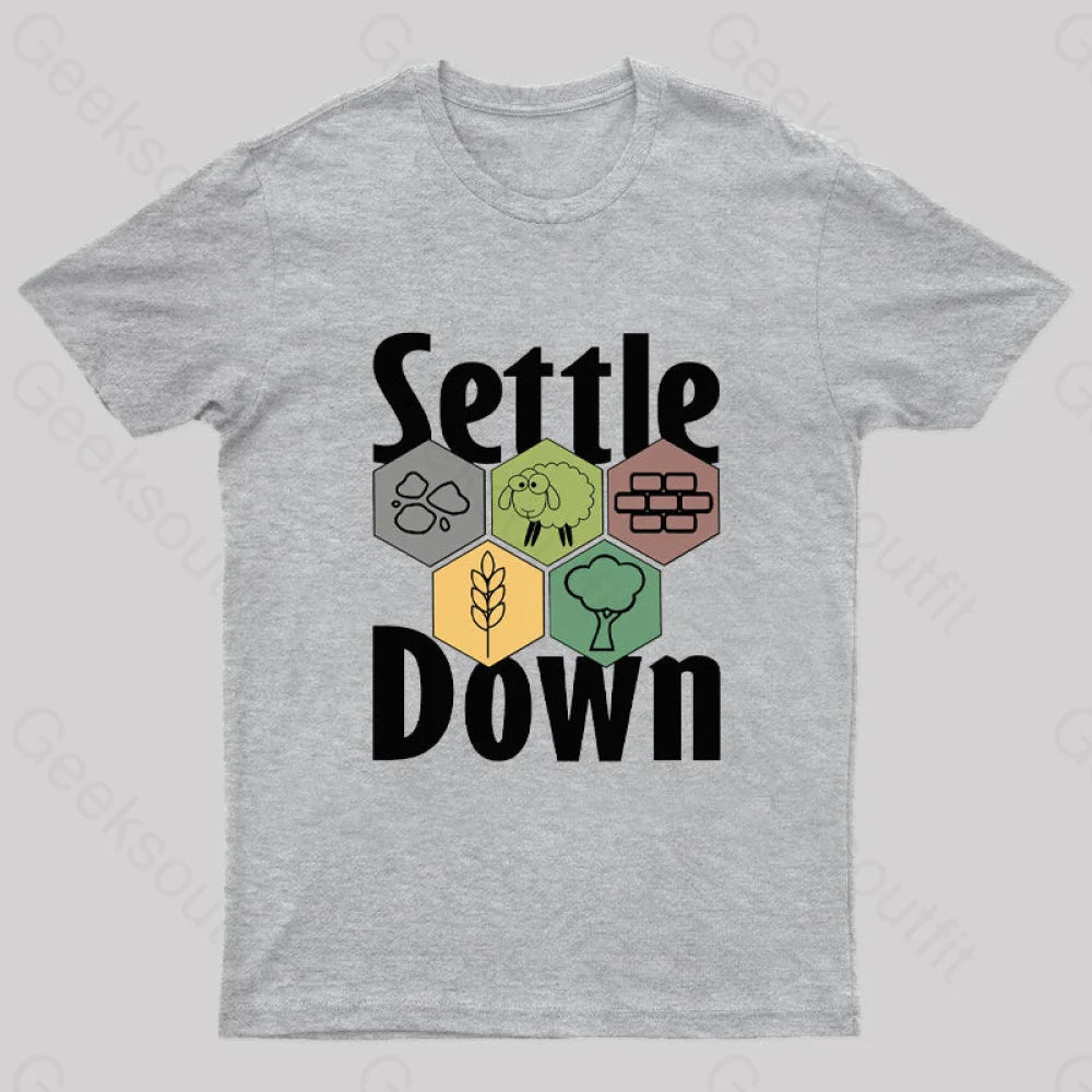 Settle Down Nerd T-Shirt Grey / S