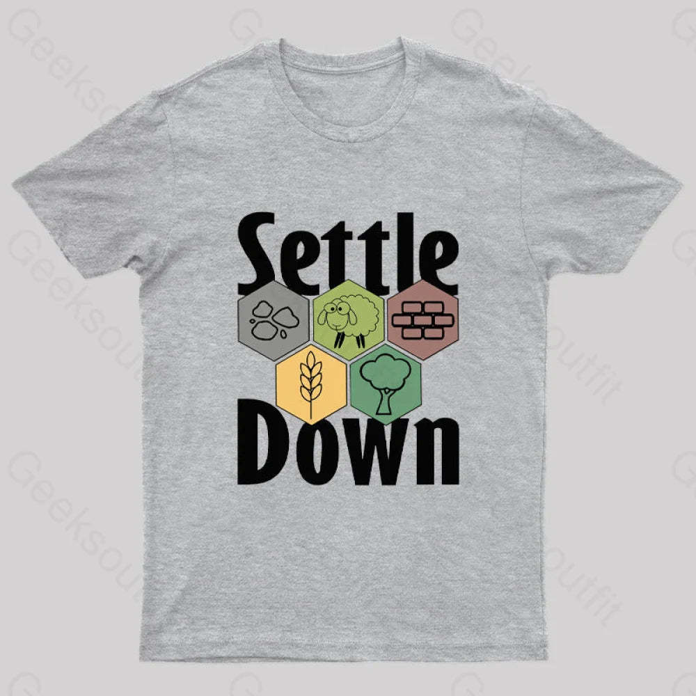 Settle Down Nerd T-Shirt Grey / S