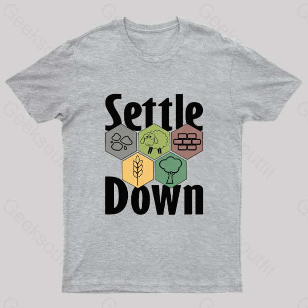 Settle Down Nerd T-Shirt Grey / S