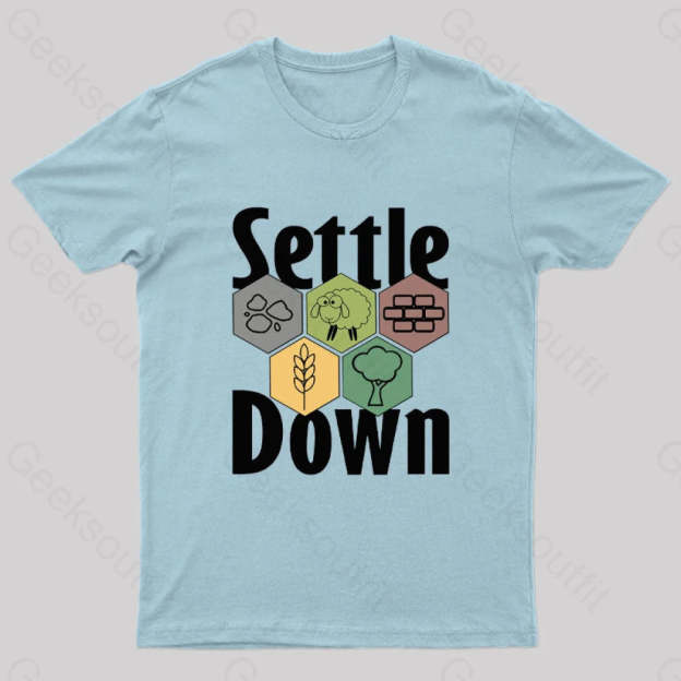 Settle Down Nerd T-Shirt Light Blue / S
