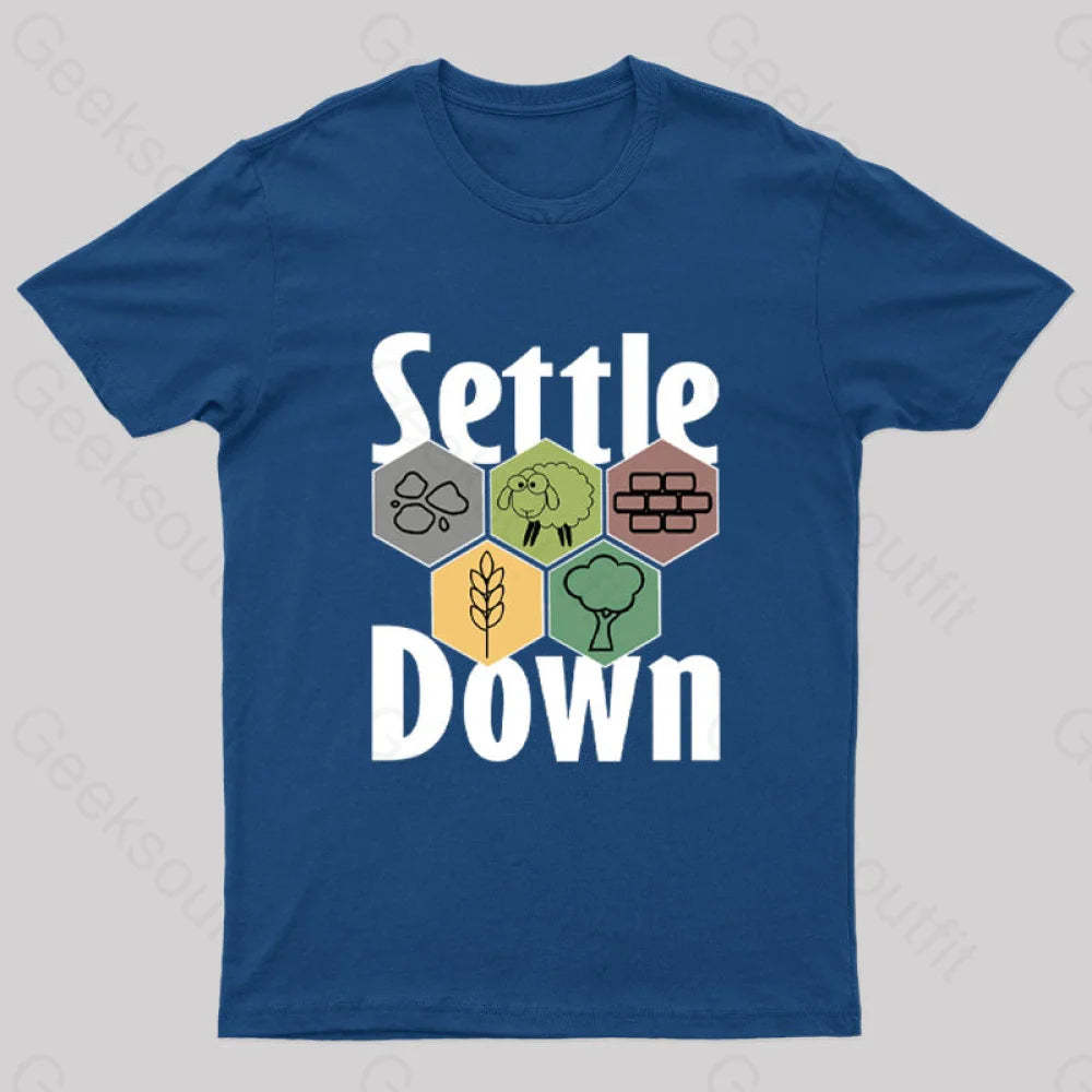 Settle Down Nerd T-Shirt Navy / S