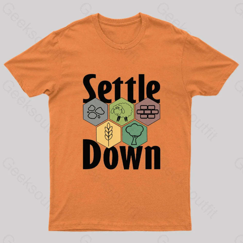 Settle Down Nerd T-Shirt Orange / S