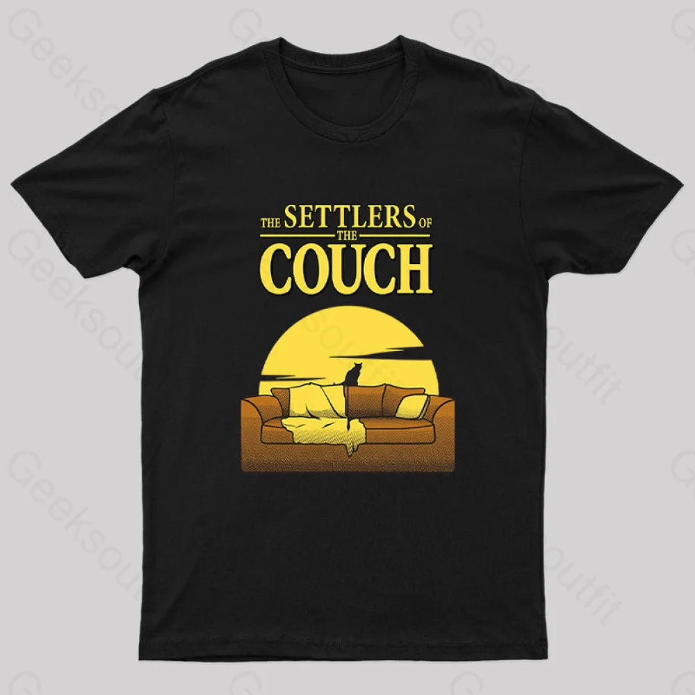 Settlers Of The Couch Geek T-Shirt Black / S