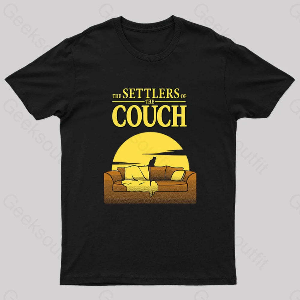 Settlers Of The Couch Geek T-Shirt Black / S