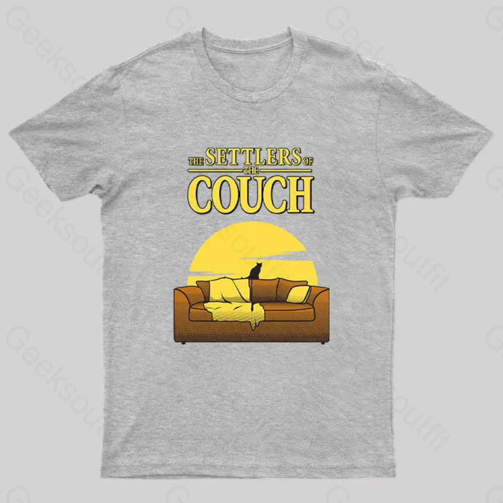 Settlers Of The Couch Geek T-Shirt Grey / S