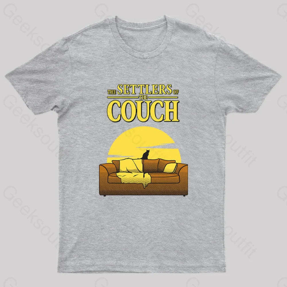Settlers Of The Couch Geek T-Shirt Grey / S