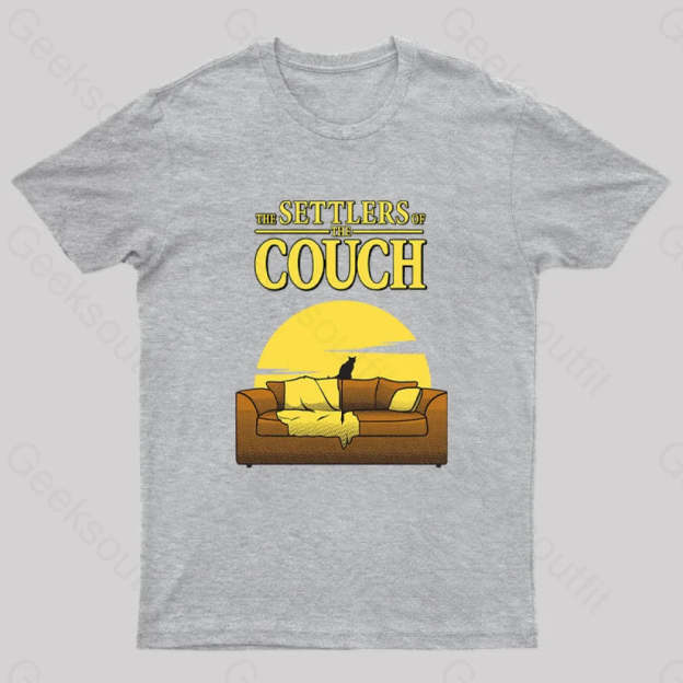 Settlers Of The Couch Geek T-Shirt Grey / S