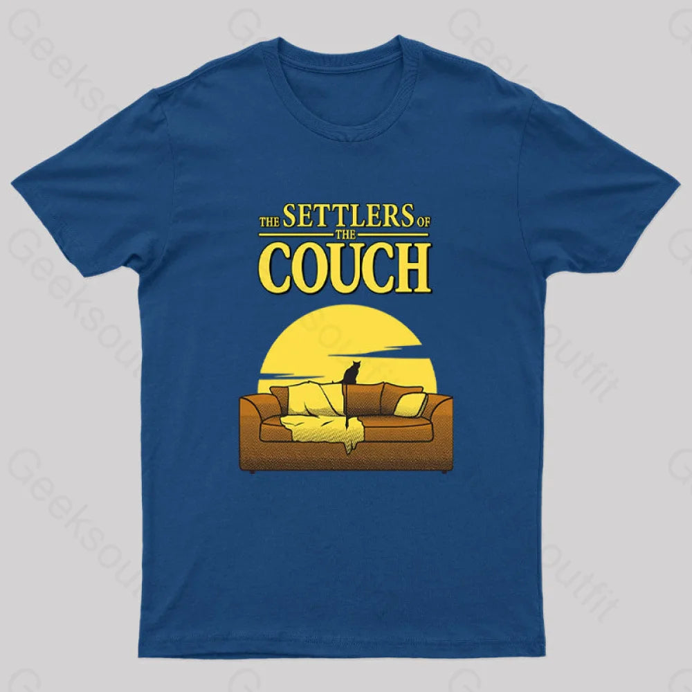 Settlers Of The Couch Geek T-Shirt Navy / S