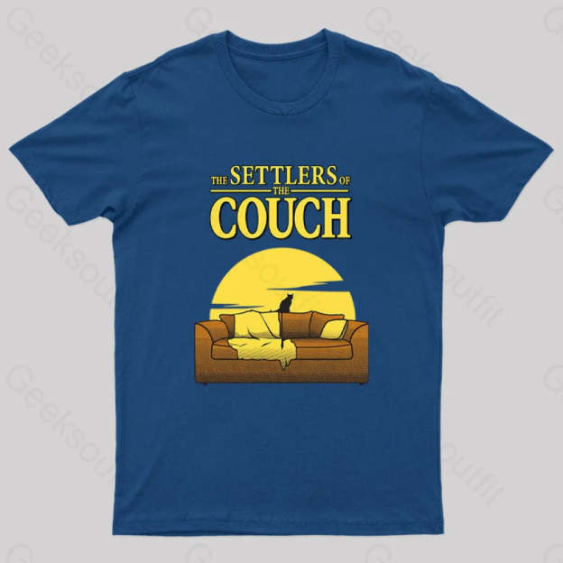 Settlers Of The Couch Geek T-Shirt Navy / S