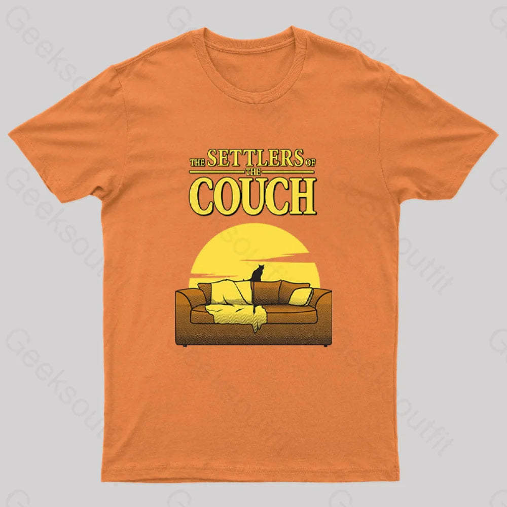 Settlers Of The Couch Geek T-Shirt Orange / S
