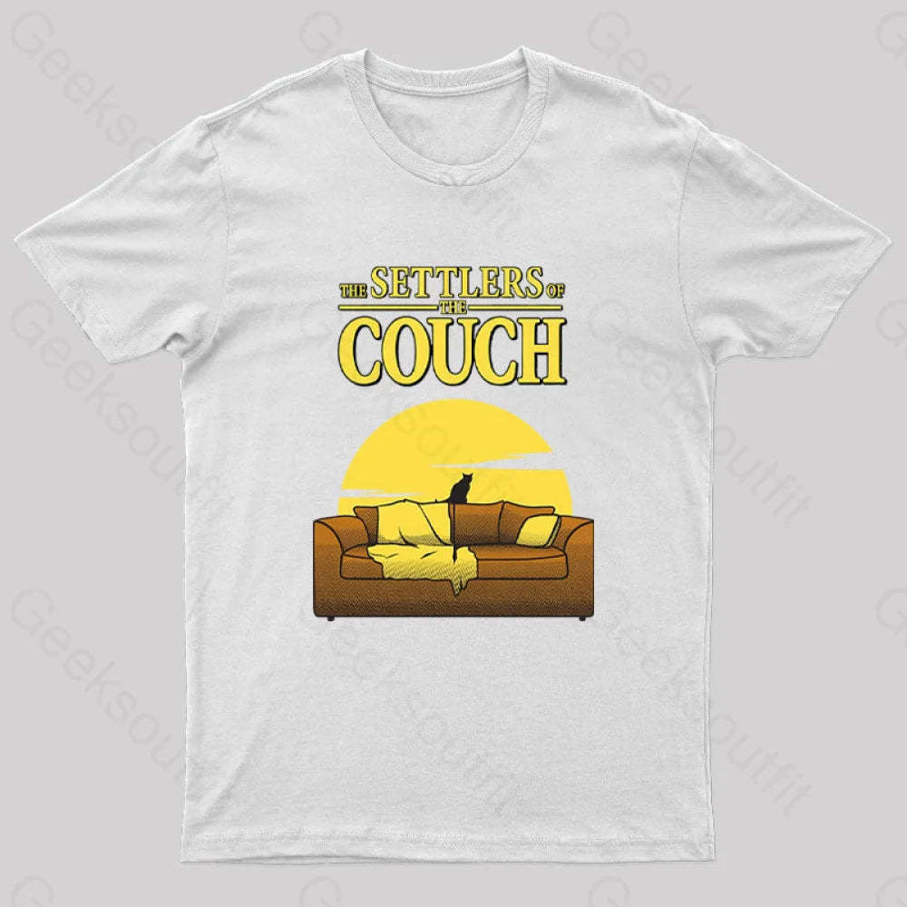 Settlers Of The Couch Geek T-Shirt White / S