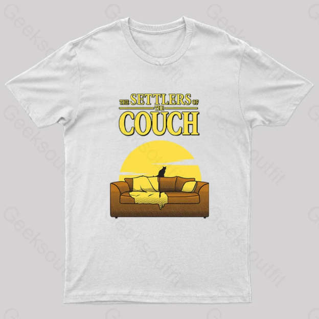 Settlers Of The Couch Geek T-Shirt White / S