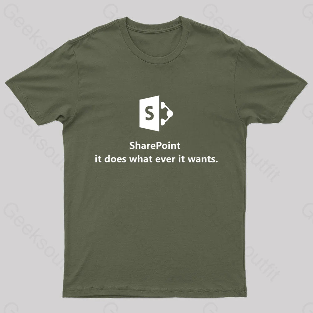 Sharepoint Classic Geek T-Shirt Army Green / S