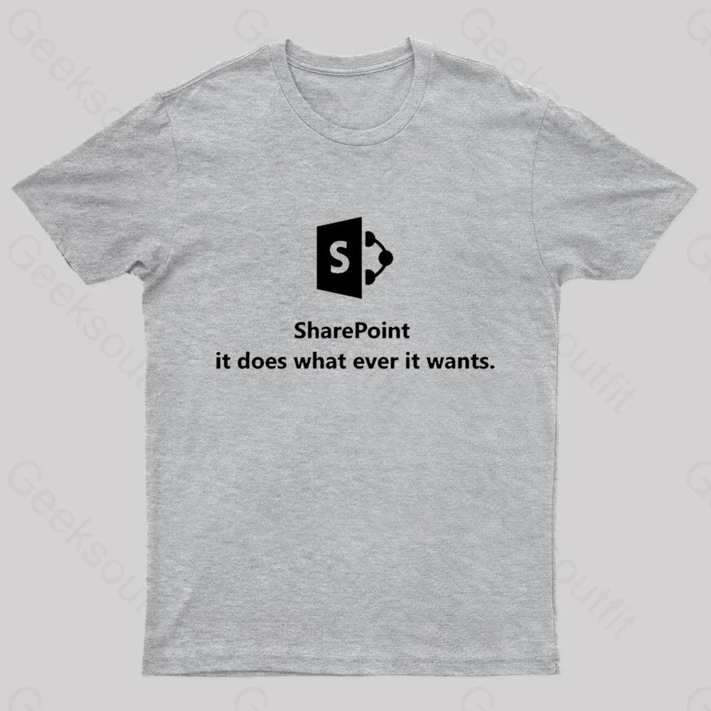 Sharepoint Classic Geek T-Shirt Grey / S