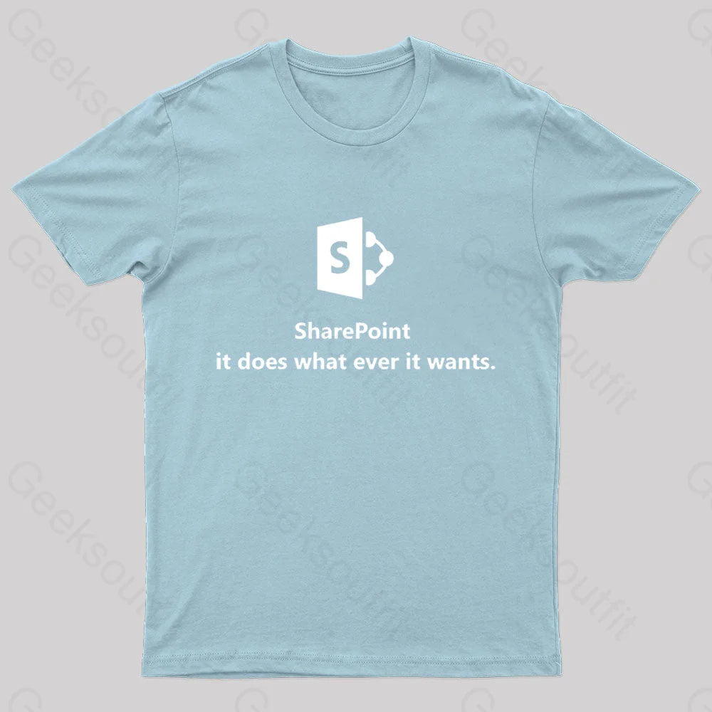 Sharepoint Classic Geek T-Shirt Light Blue / S