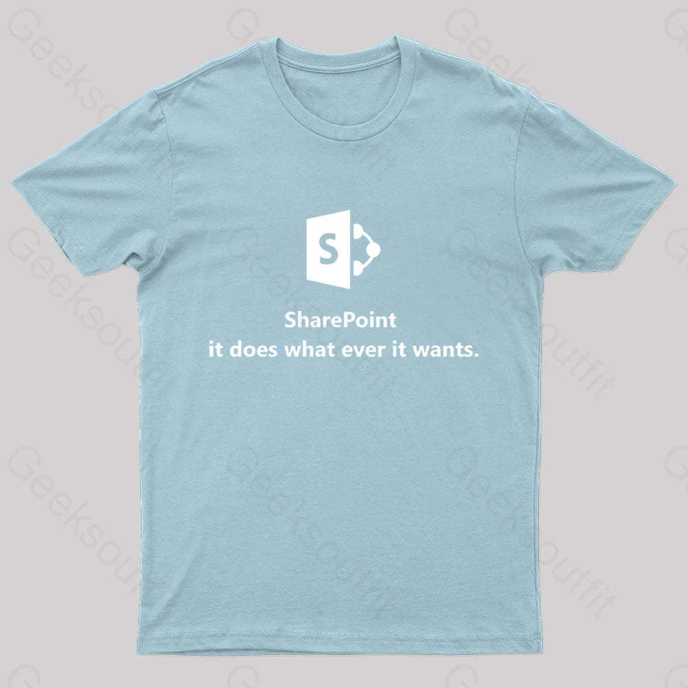 Sharepoint Classic Geek T-Shirt Light Blue / S