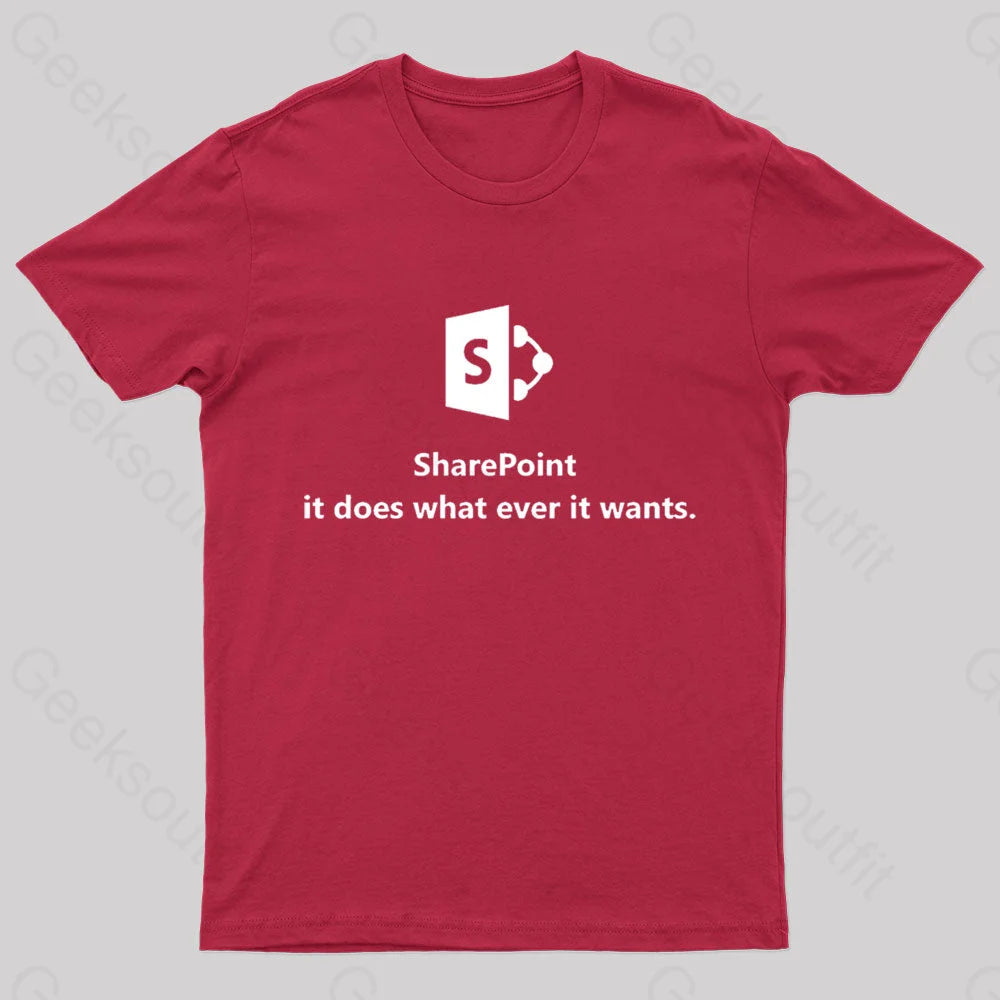 Sharepoint Classic Geek T-Shirt Red / S