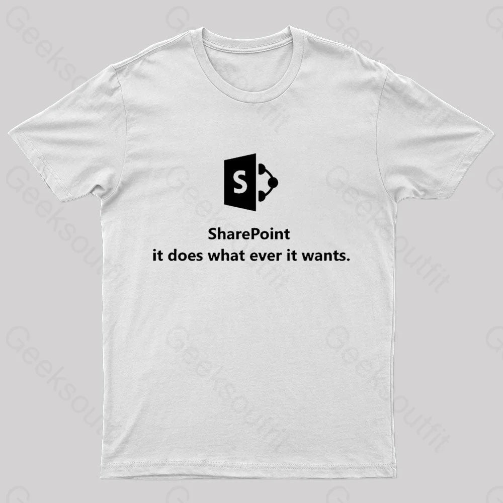 Sharepoint Classic Geek T-Shirt White / S