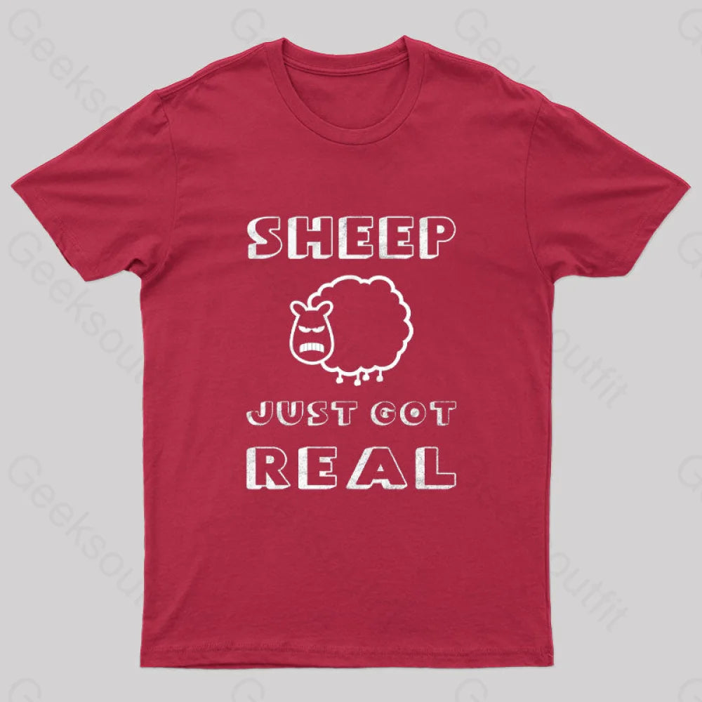 Sheep Just Got Real T-Shirt Red / S