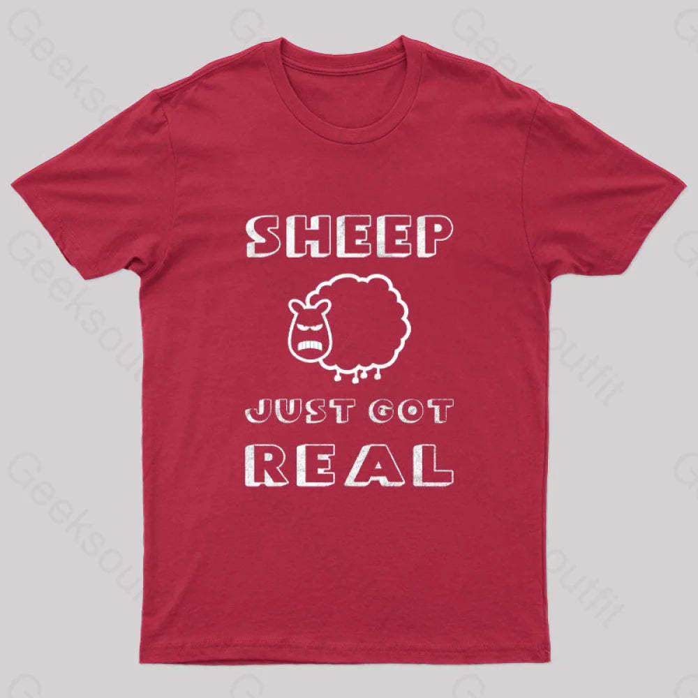 Sheep Just Got Real T-Shirt Red / S