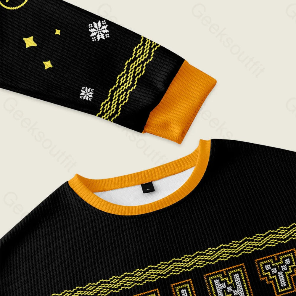 Shiny Black Ugly Christmas Sweater