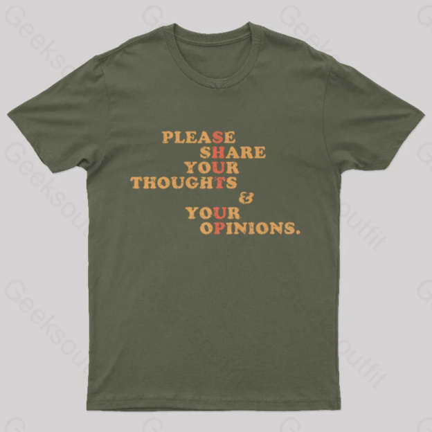 Shut Up And Talk Nerd T-Shirt Army Green / S