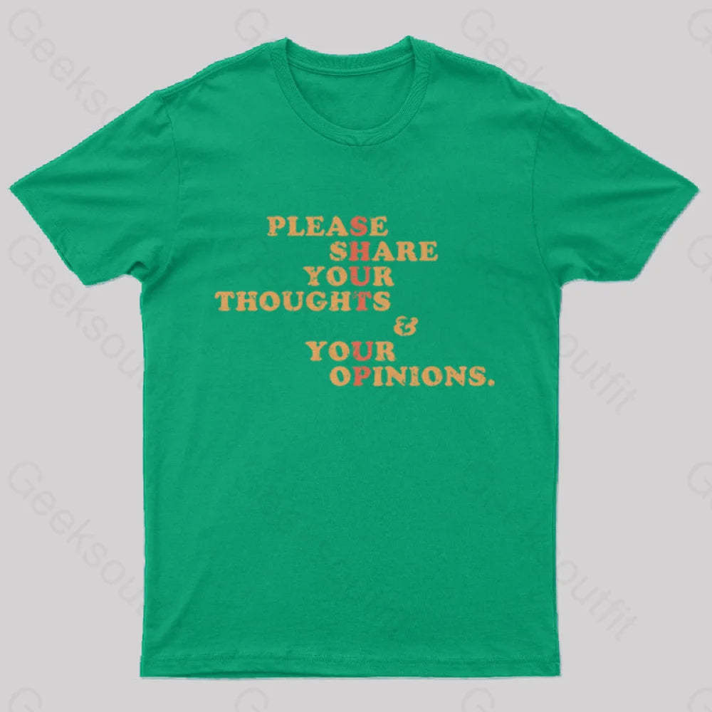 Shut Up And Talk Nerd T-Shirt Green / S