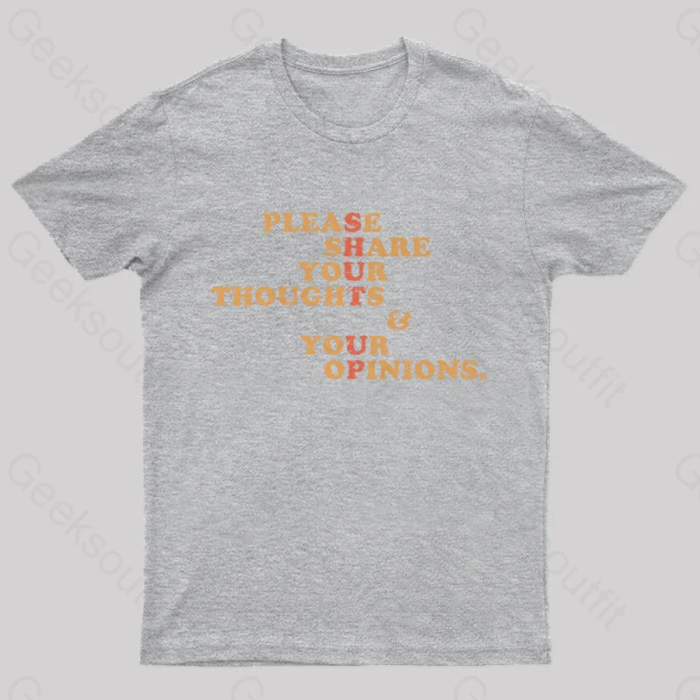 Shut Up And Talk Nerd T-Shirt Grey / S