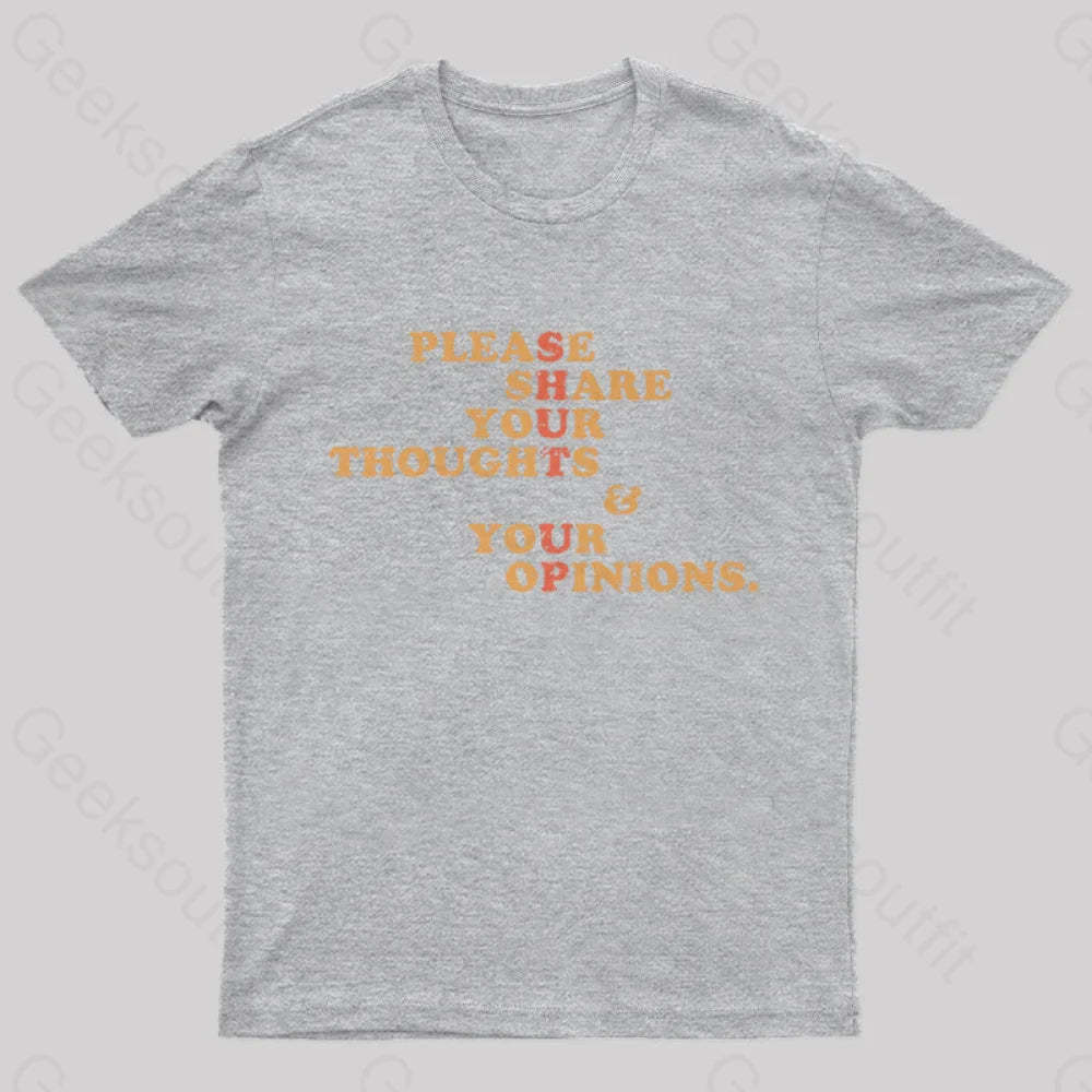 Shut Up And Talk Nerd T-Shirt Grey / S