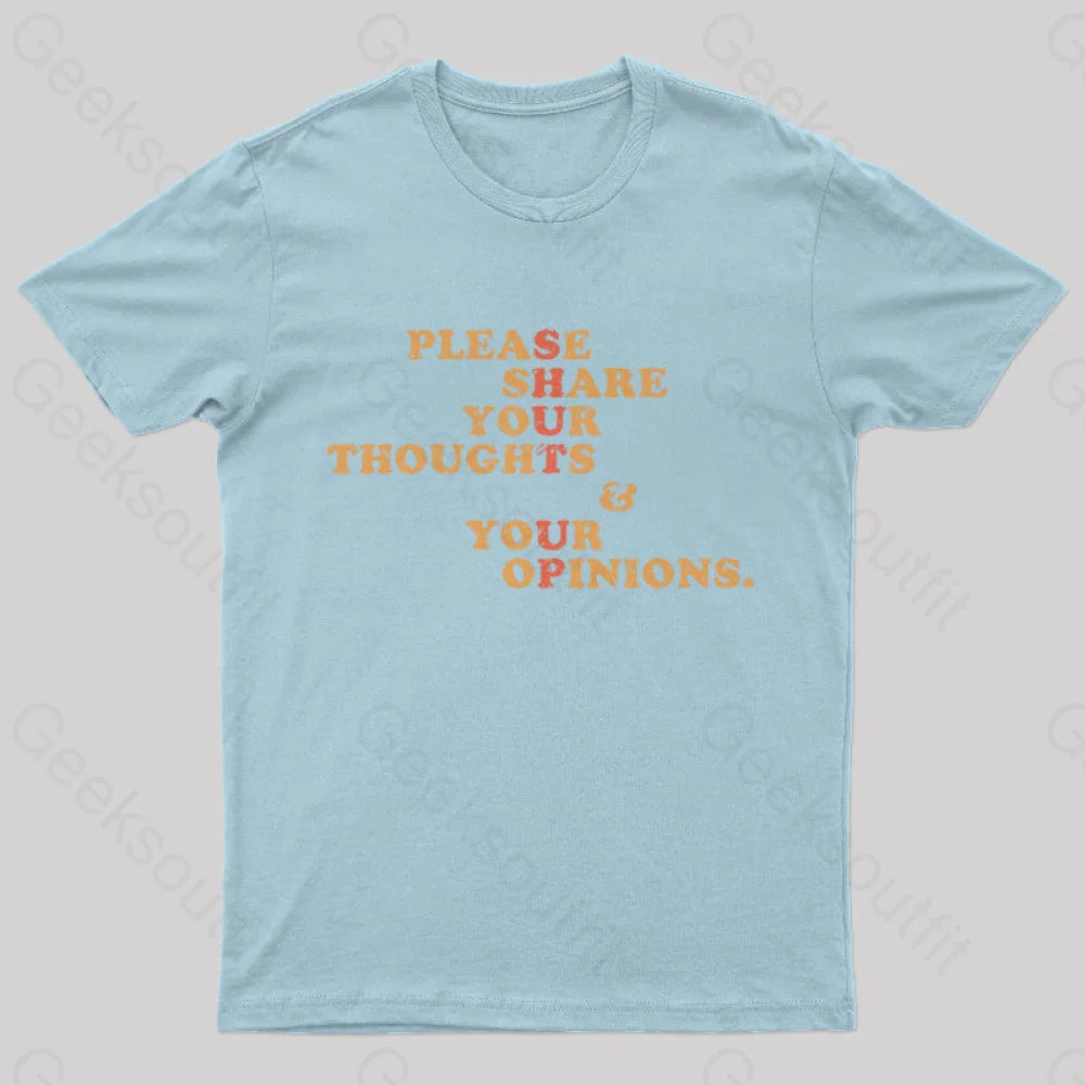 Shut Up And Talk Nerd T-Shirt Light Blue / S