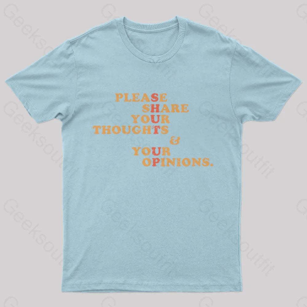 Shut Up And Talk Nerd T-Shirt Light Blue / S