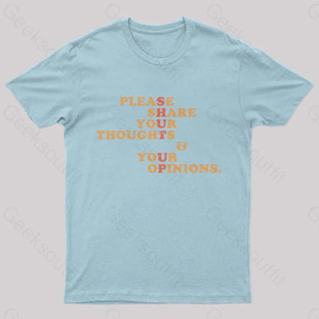Shut Up And Talk Nerd T-Shirt Light Blue / S