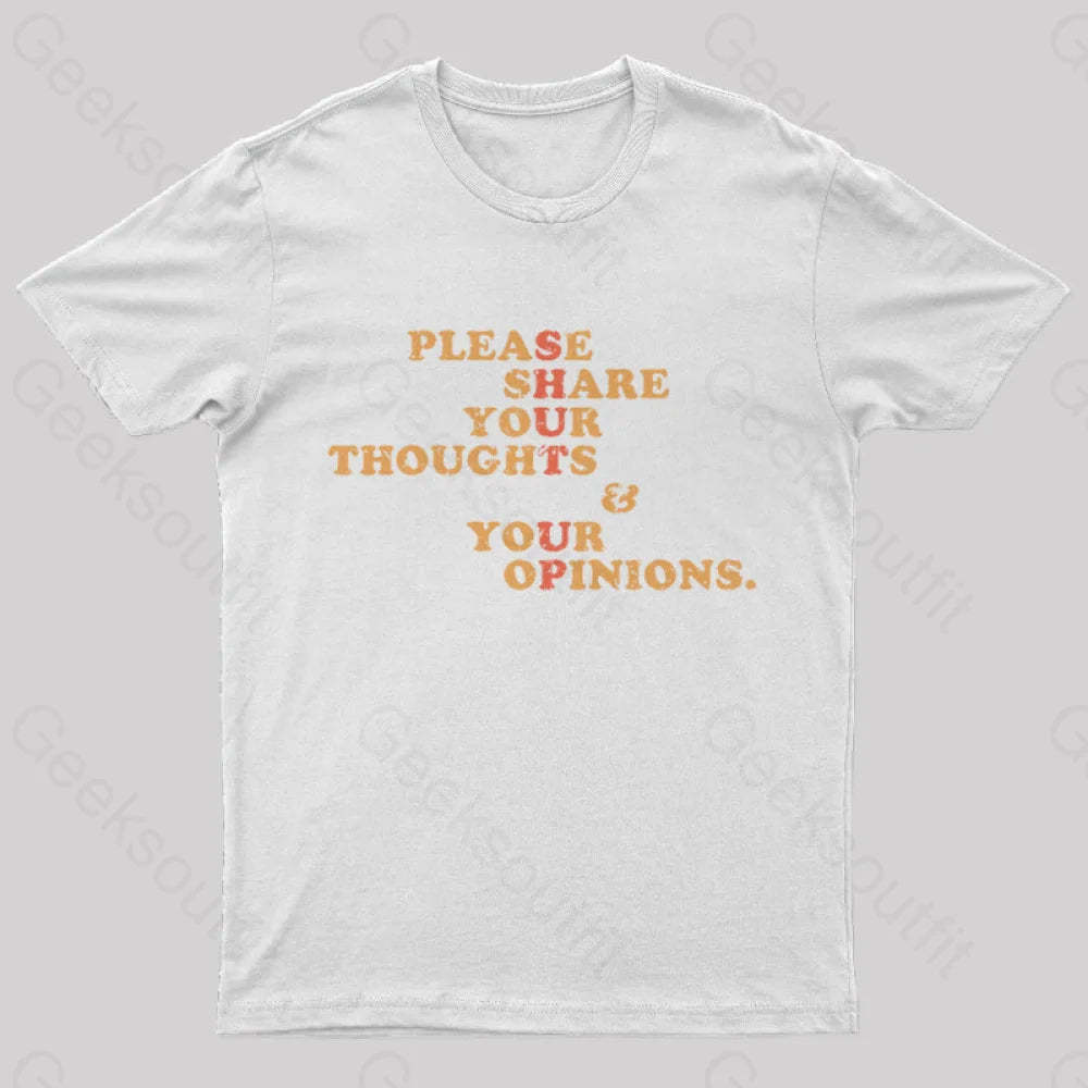 Shut Up And Talk Nerd T-Shirt White / S