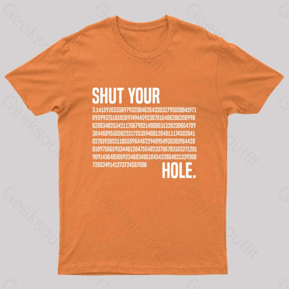 Shut Your Pi Hole Geek T-Shirt Orange / S
