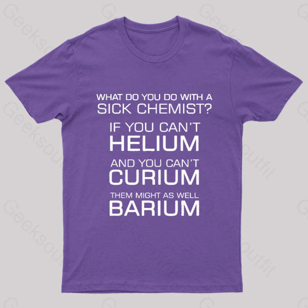 Sick Chemist Nerd T-Shirt Purple / S