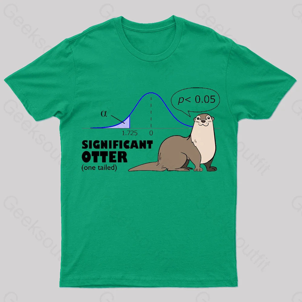 Significant Otter Nerd T-Shirt Green / S