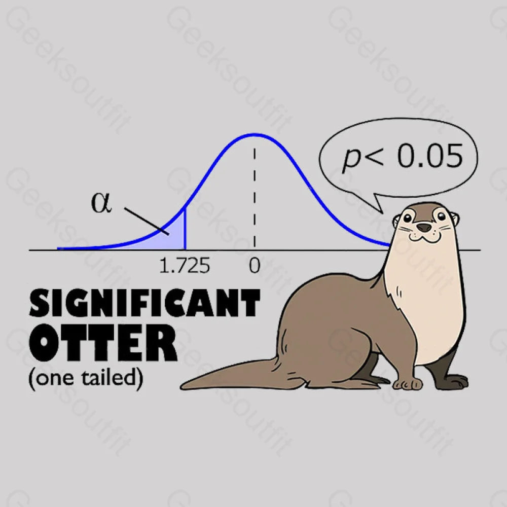 Significant Otter One Tailed Nerd T-Shirt