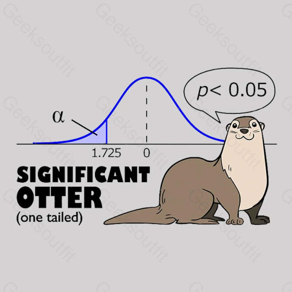 Significant Otter One Tailed Nerd T-Shirt