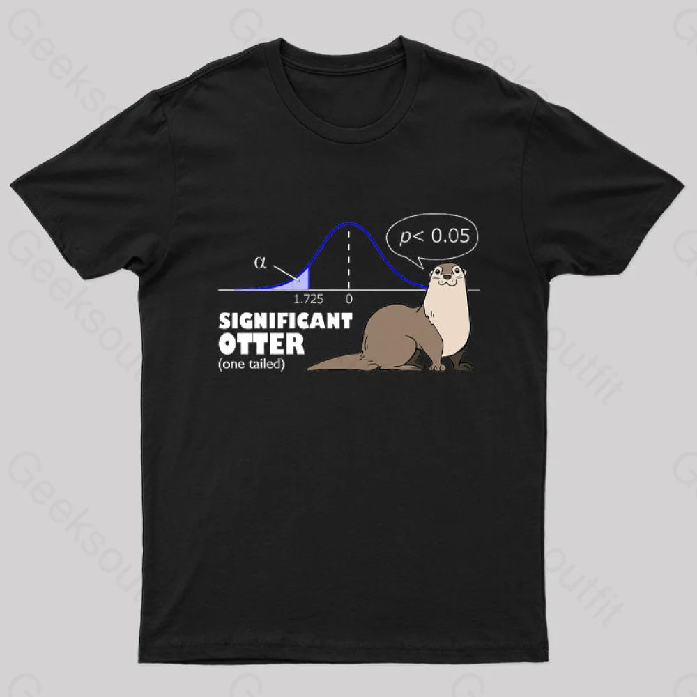 Significant Otter One Tailed Nerd T-Shirt Black / S