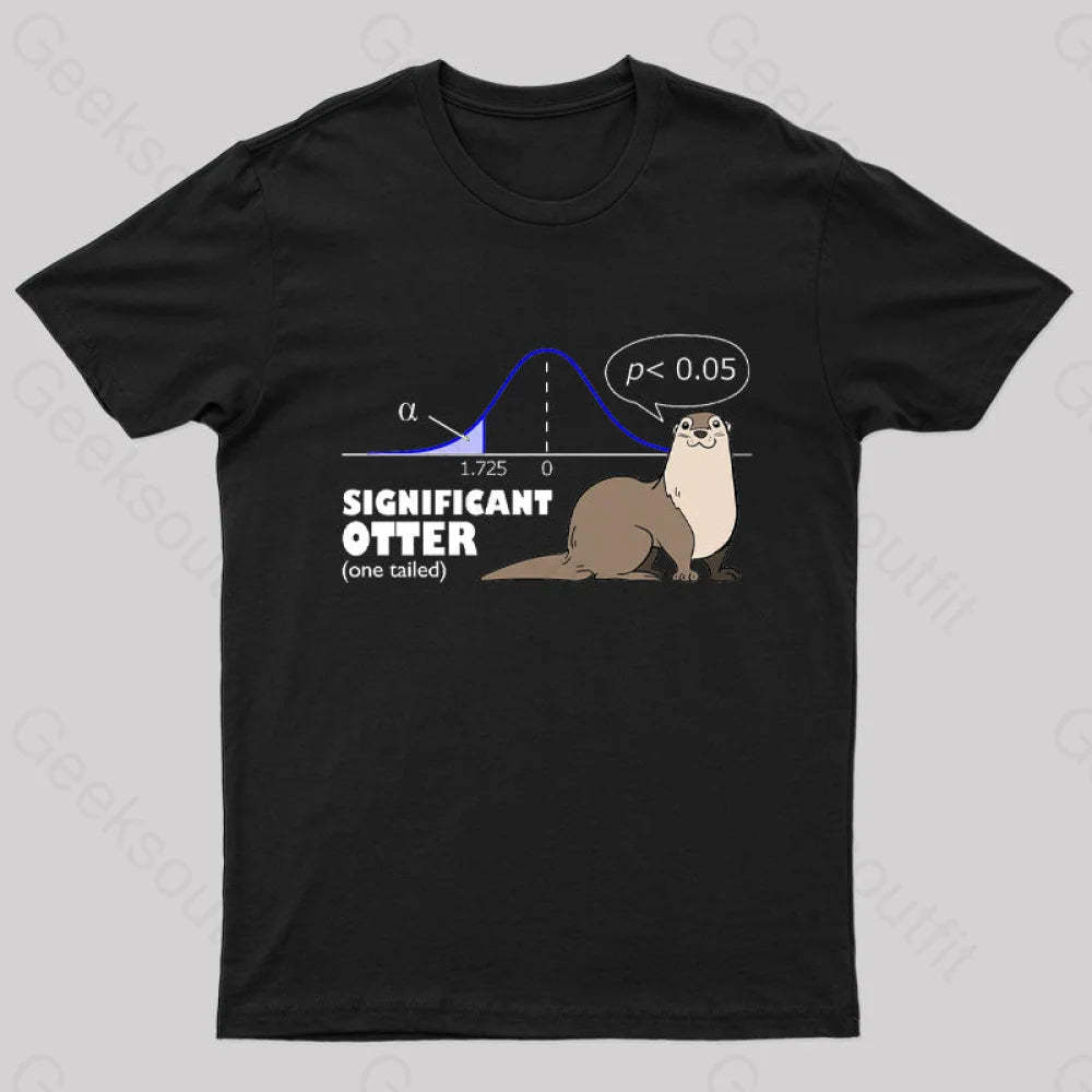 Significant Otter One Tailed Nerd T-Shirt Black / S