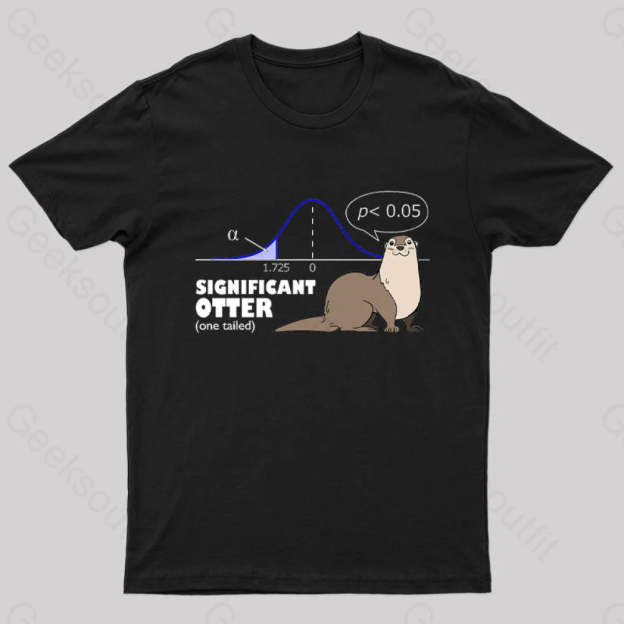 Significant Otter One Tailed Nerd T-Shirt Black / S