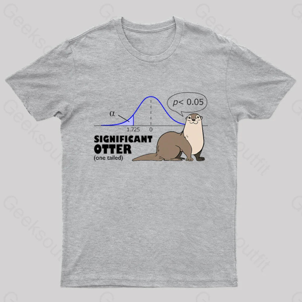 Significant Otter One Tailed Nerd T-Shirt Grey / S