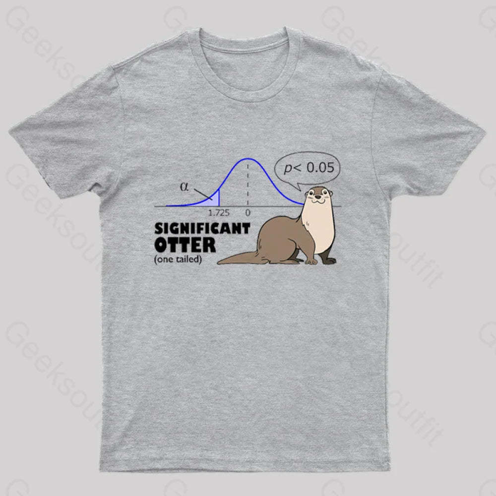 Significant Otter One Tailed Nerd T-Shirt Grey / S