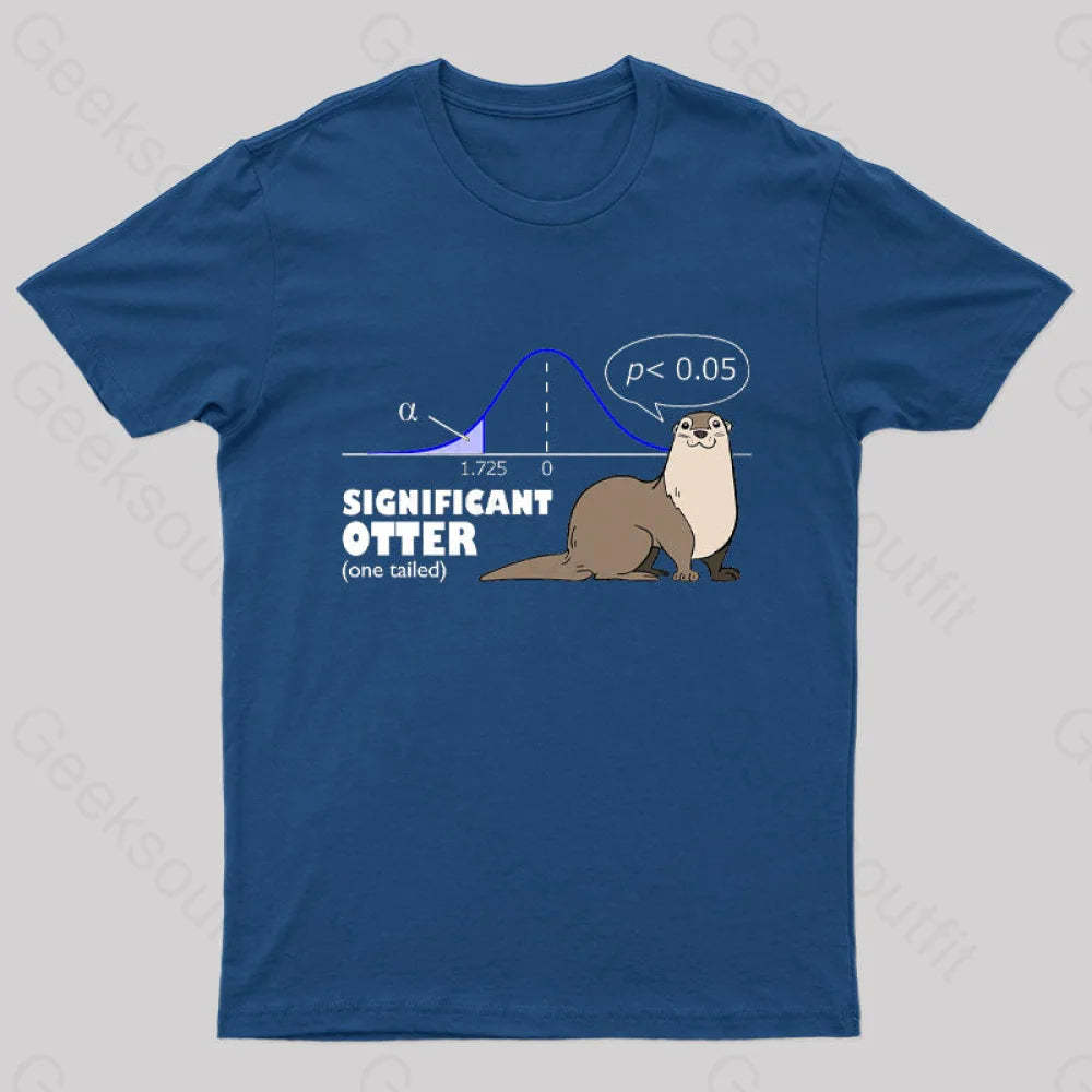 Significant Otter One Tailed Nerd T-Shirt Navy / S